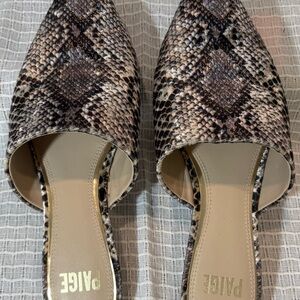 PAIGE Alia Snakeskin Women's Mules